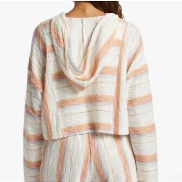 Roxy Cream and Tan Shrug Sweater with Relaxed Fit - Picture 4 of 8